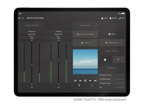 MFA208 Solution audio tout-en-un - 2 x 40 W à 4 Ohm - 80 W à 70/100 V – Image 5